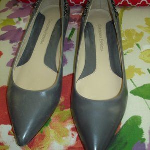 Carolina Espinosa Gray Leather flats / shoes 8M